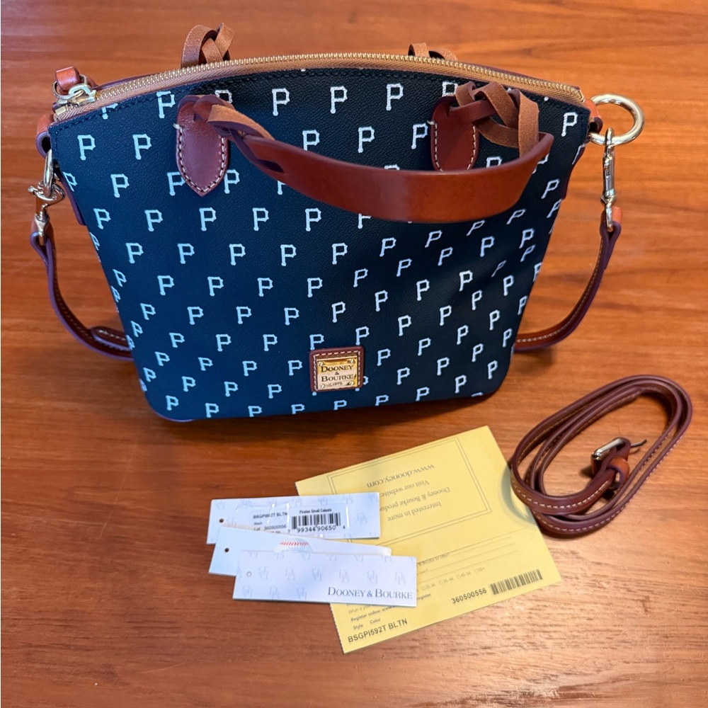 Dooney & Bourke Black and Tan Monogram Bag